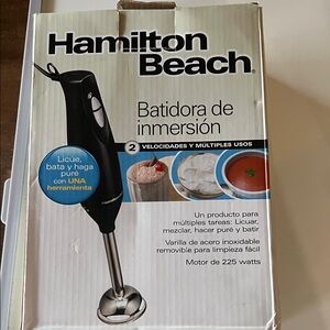 Hamilton Beach Black and Silver Immersion Blender
